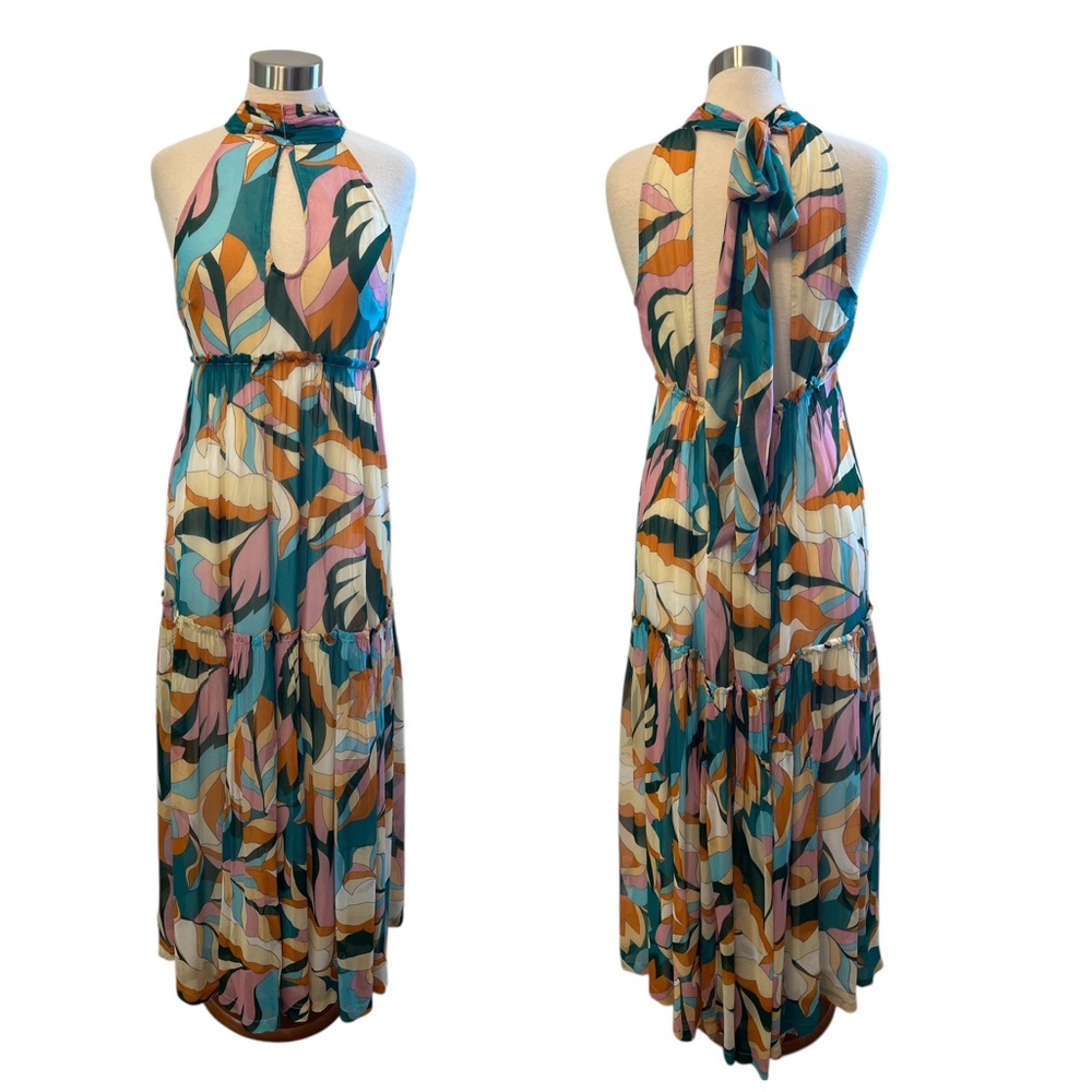 ANTHROPOLOGIE Maxi Length Halter Dress Sz Small